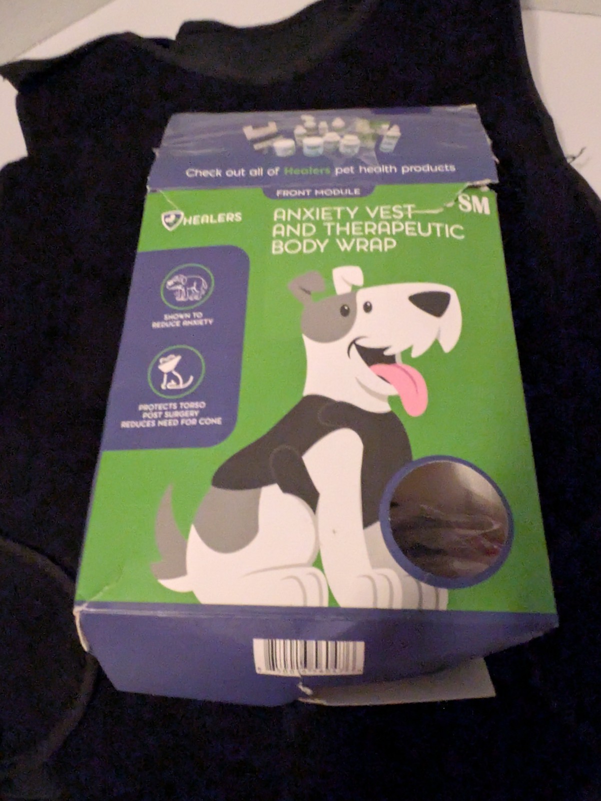 Healers Dog Anxiety Vest, Front Module, Reduces Stress, Small