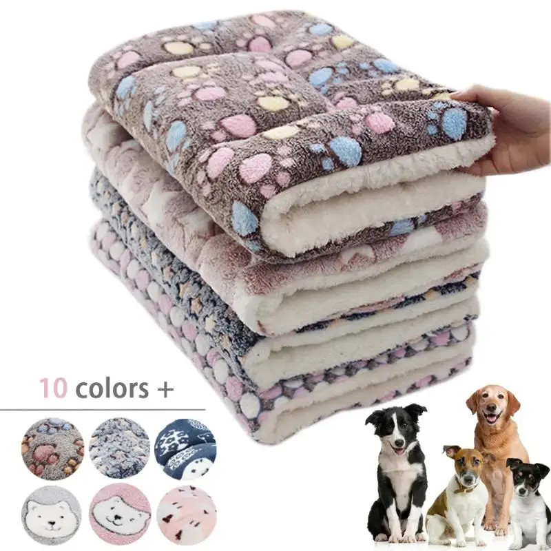 New Pet Sleeping Mat Dog Bed Cat Bed Soft Hair Thickened Blanket Pad Fleece Home