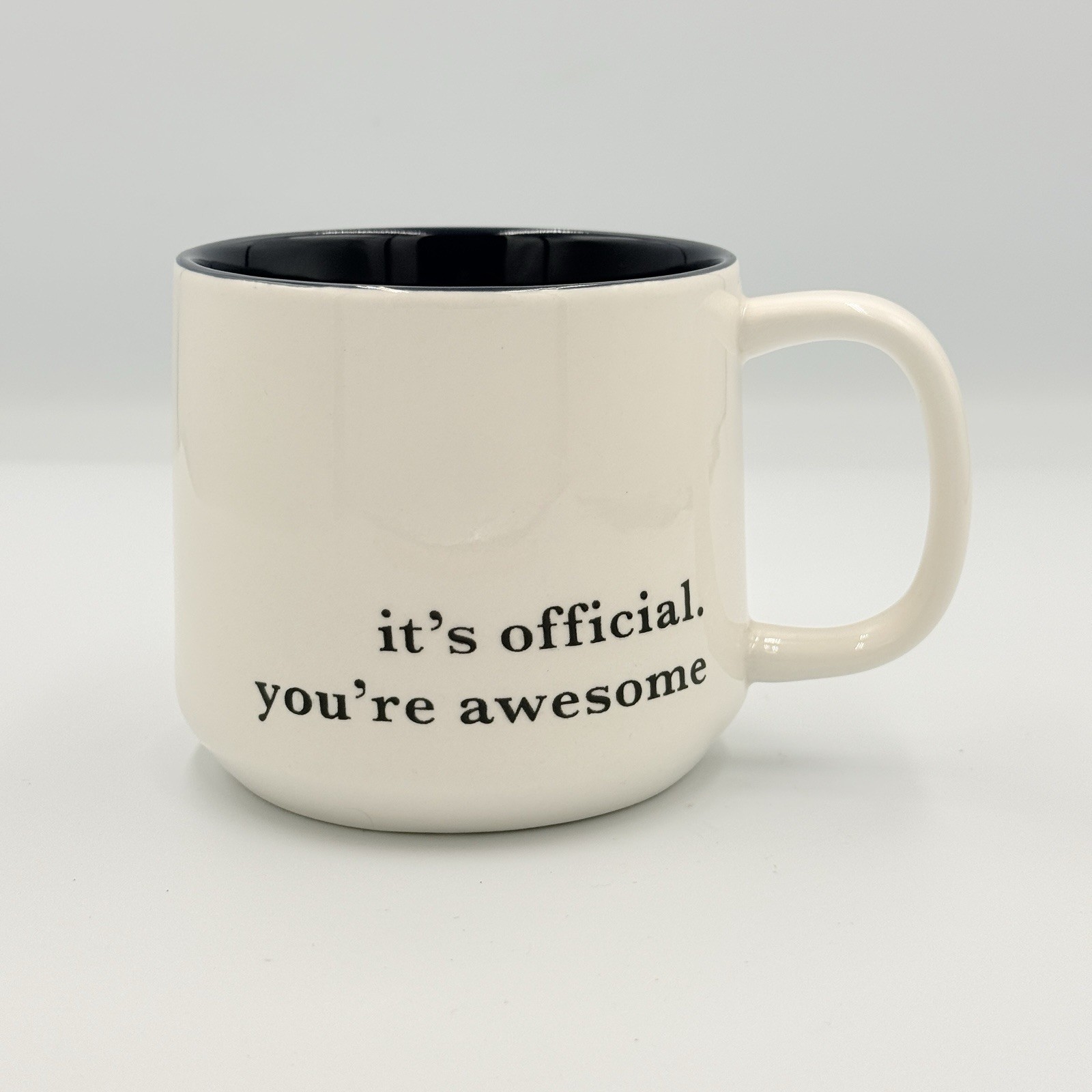 Threshold It’s Official You’re Awesome 16oz Mug White Navy Interior