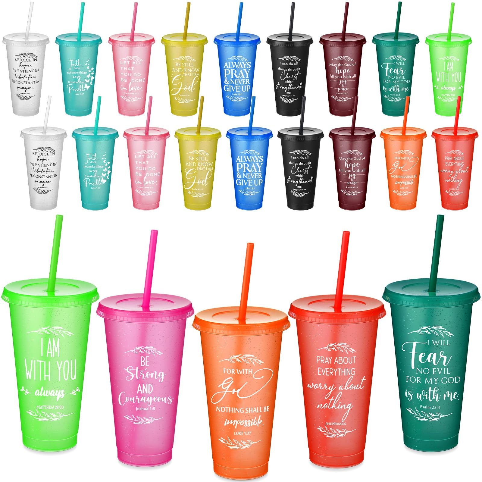 Havawish 24 Pcs Fathers Day Christian Tumbler Gift Bulk Religious Inspiration...