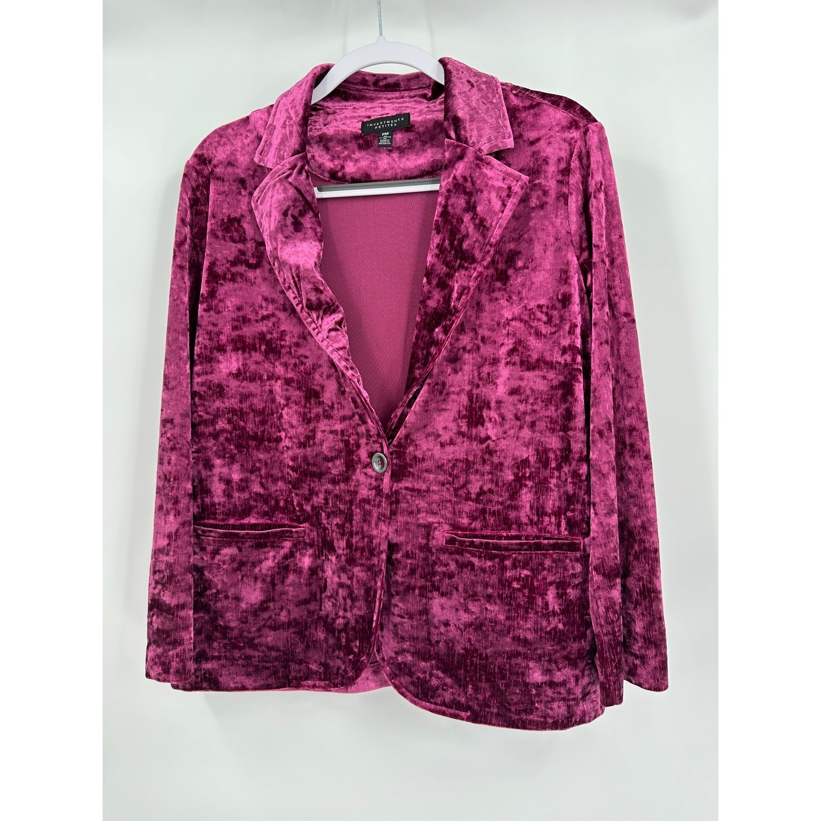 Womens Whimsigoth Velvet Blazer Size PM Jacket Glam Jewel Tone Evening Bold