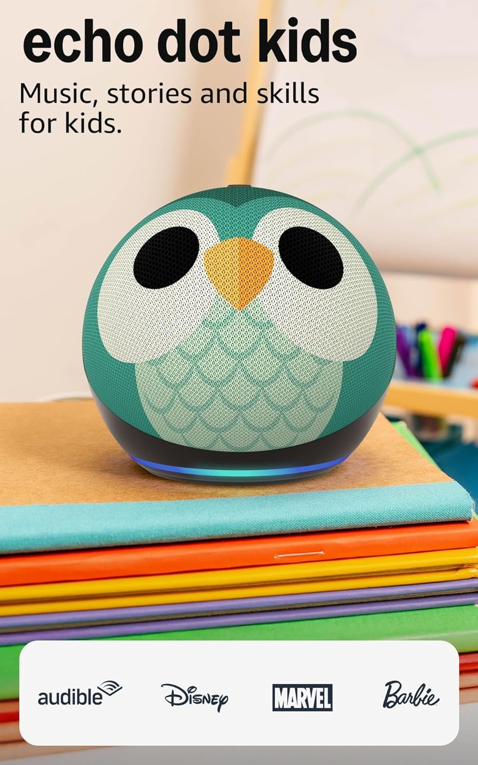 Amazon Echo Dot Kids (newest model) - Designed for kids, Designed for Alexa+, pa