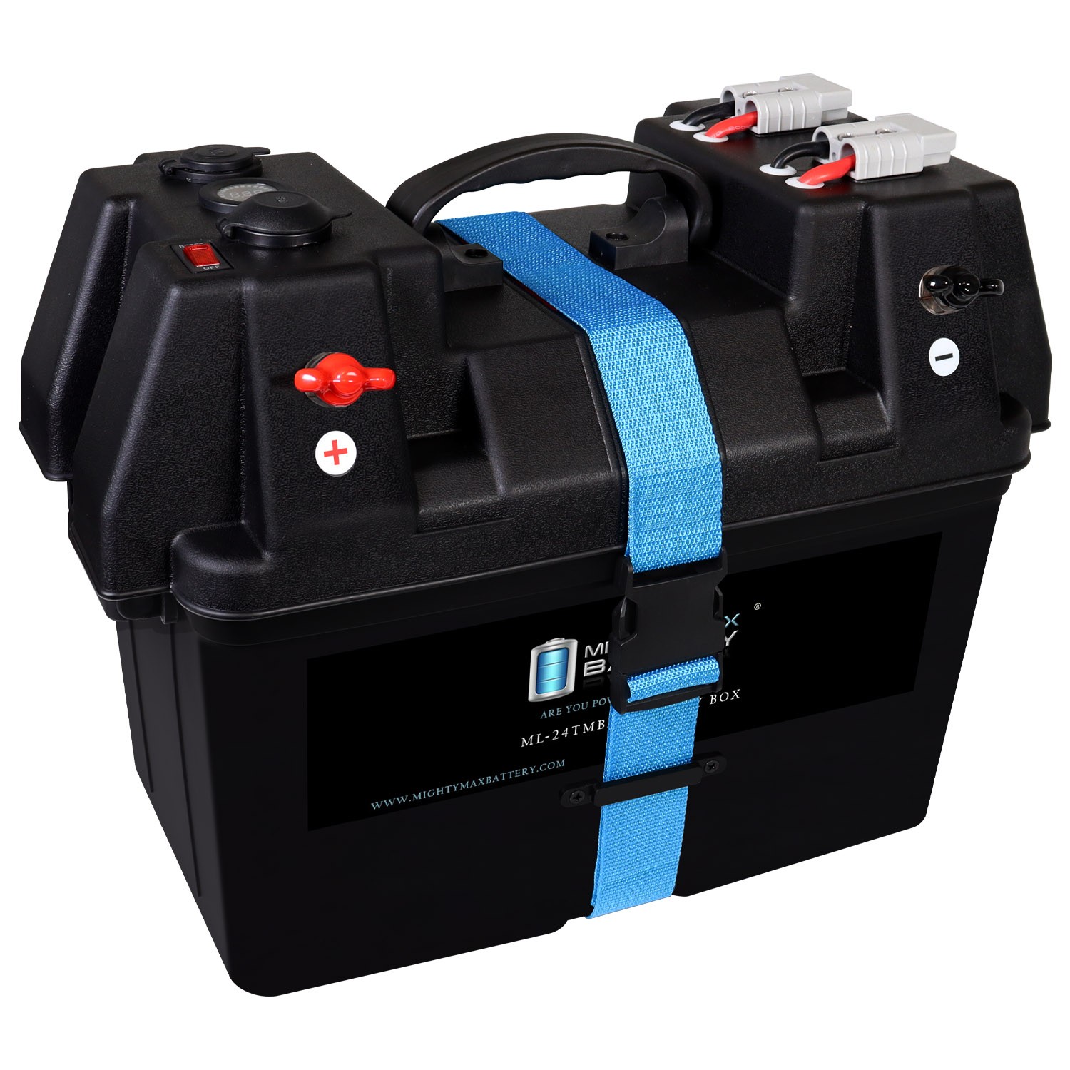 Mighty Max Group 24 Smart Battery Box 12V Power center for Toy Hauler