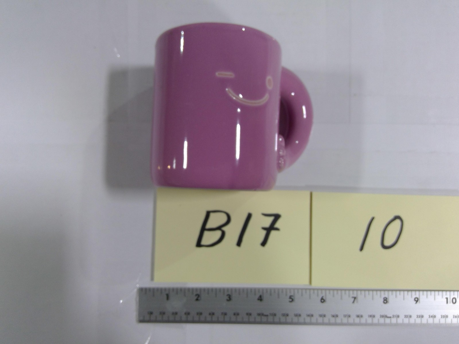 Pink Ceramic Coffee Mug Winking Smile Face Novelty Cup Modern Cute Decor Kitchen