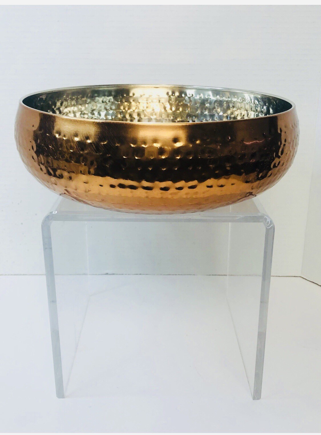 VGC Modern Home Decor Copper Plated Stainless Steel Dimpled 10” Bowl