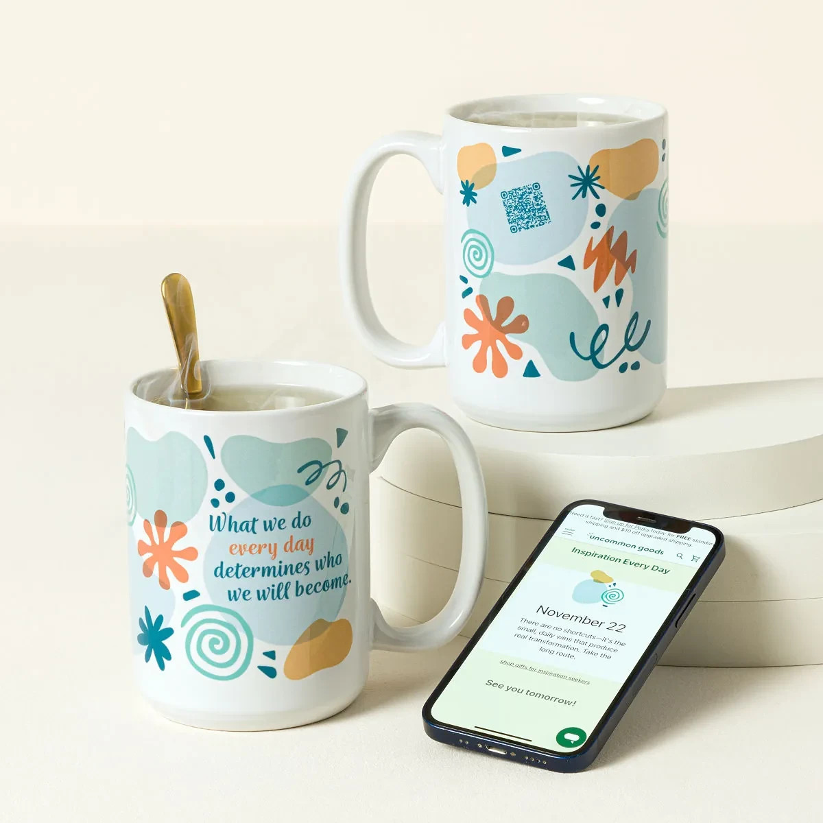 Inspiration Every Day Interactive QR Ceramic Mug 15 oz Gift