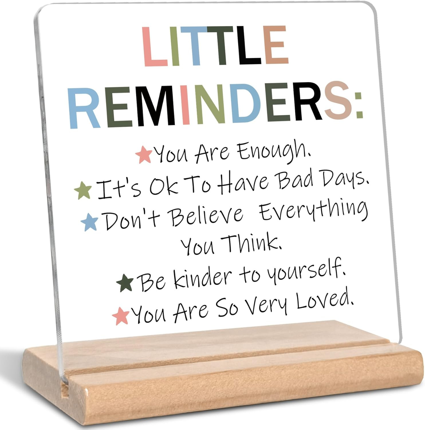Inspirational Office Gifts for Women Men, Little Reminders You Are Enough Acryli