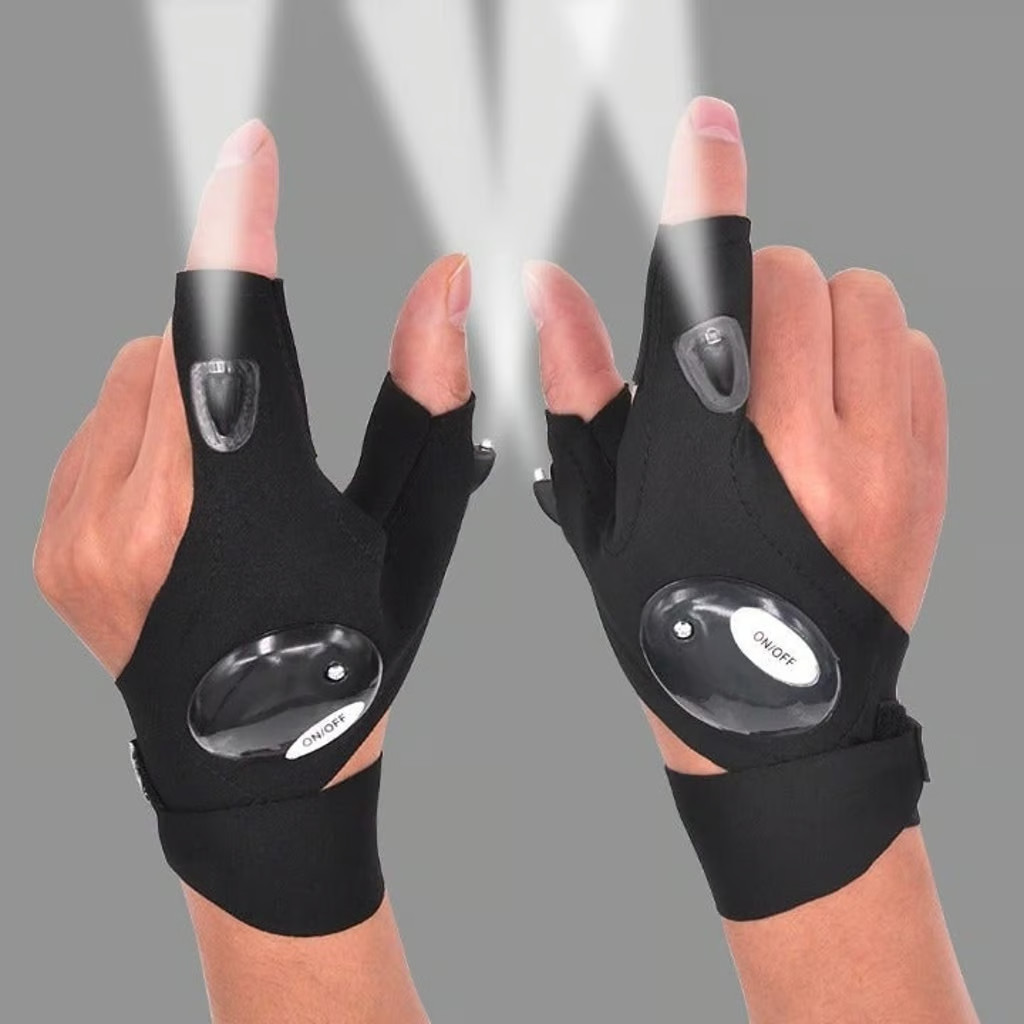 Mechanics/Fishing/Running LED Gloves Cool Gadgets Christmas Gift Stocking+*Bonus