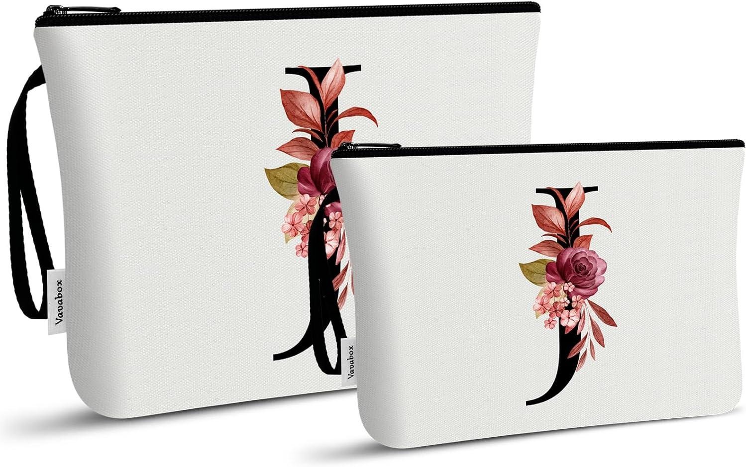 A-Z Personalized Makeup Bag, Birthday Gifts for Women Mom, Gifts for Best Friend