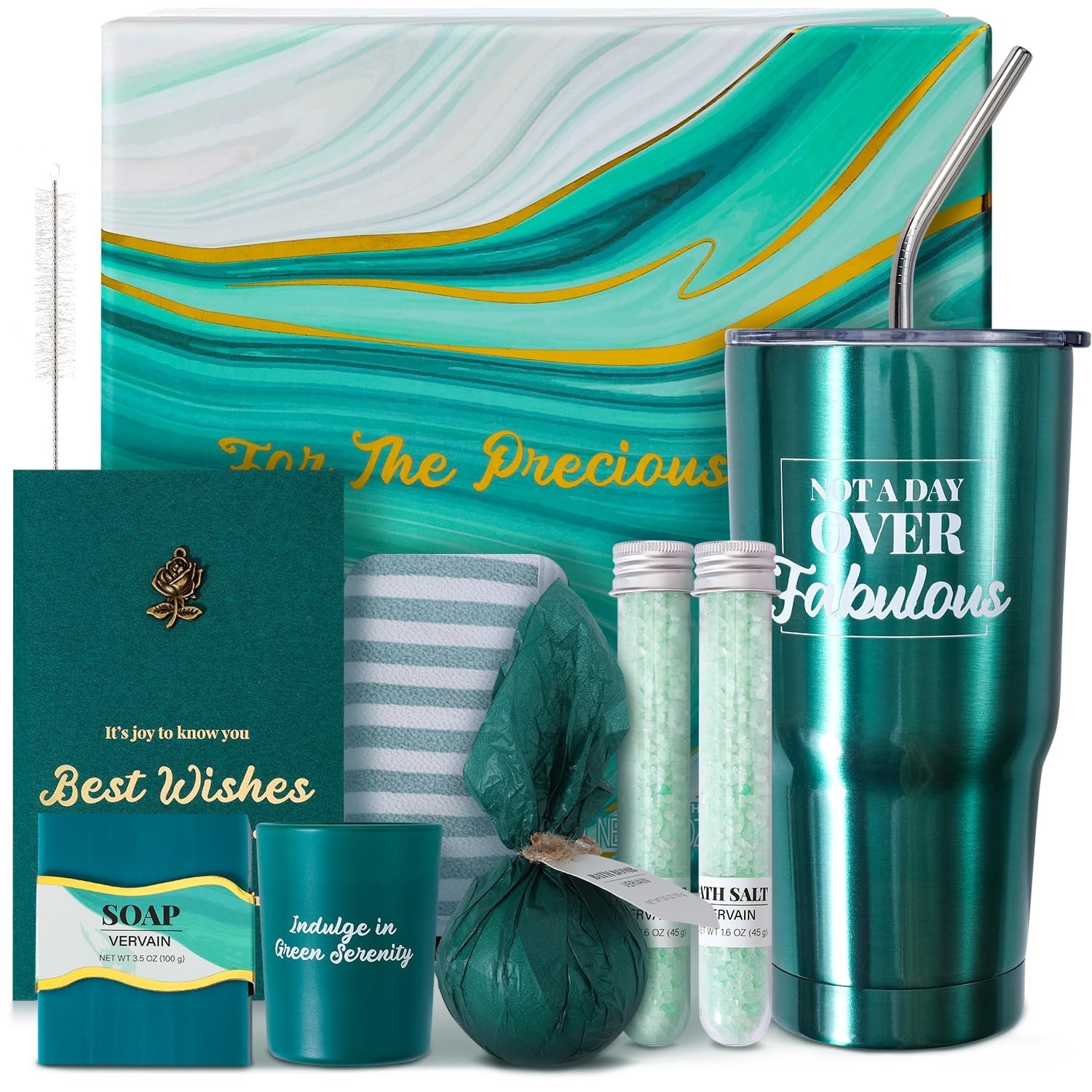 Birthday Gifts for Women VERVAIN Scented, Shower&Bath Gift Set Personal Care