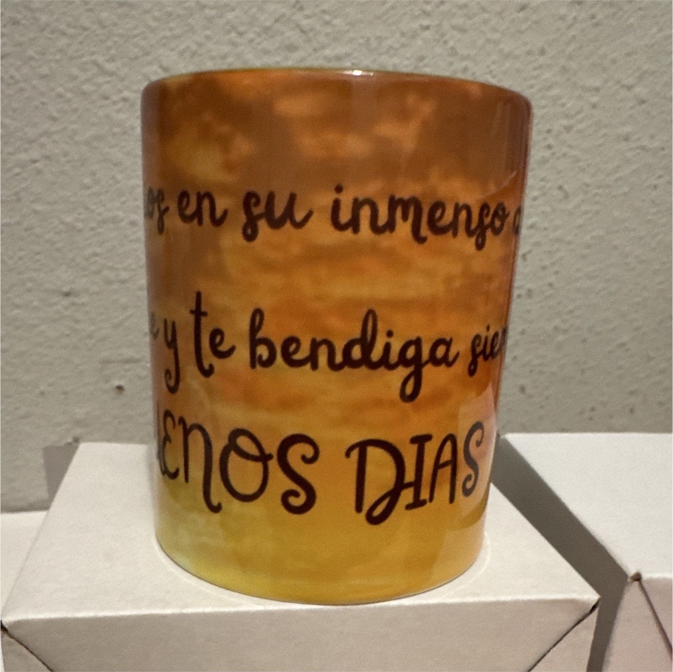 11 oz Ceramic Coffee Mug Set of 4 Spanish Bible Verse Quote Butterfly Women