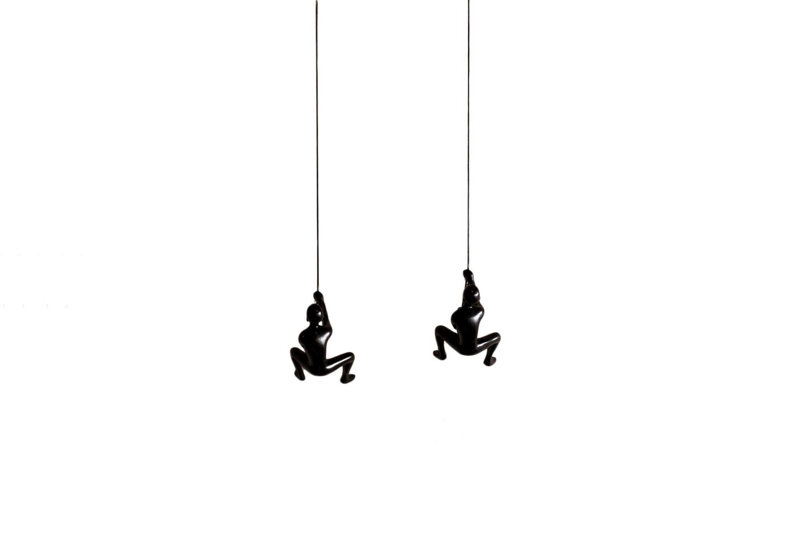 Set Of Two 6 Black Unique Climbing Men Wall Art