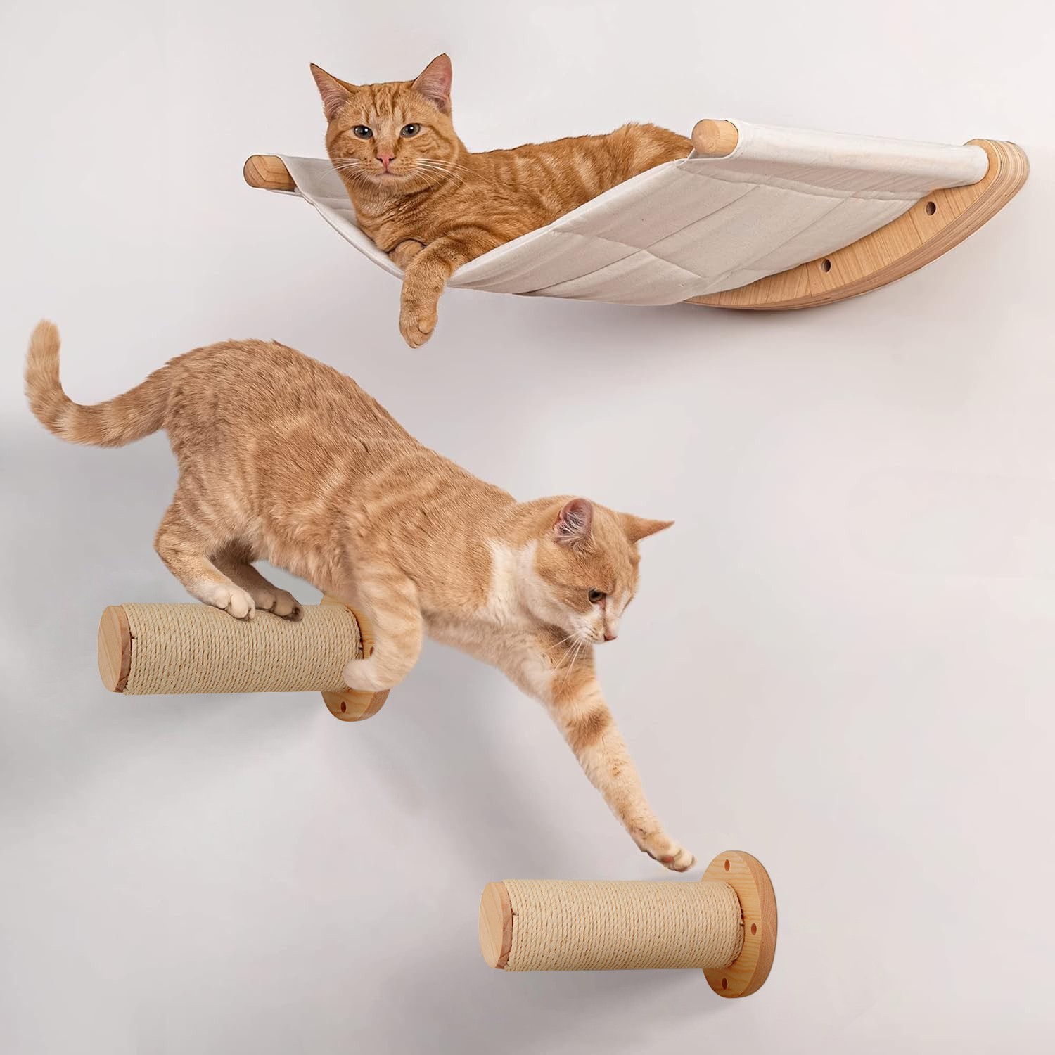 3 Pcs Cat Bed Set Wall-Mounted Cat Climber Cat Furniture for Indoor Cats