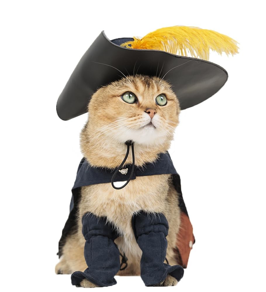 Pet Cat Dog Puss in Boot Costume Cosplay Halloween Cute Kitten Puppy Clothes ...