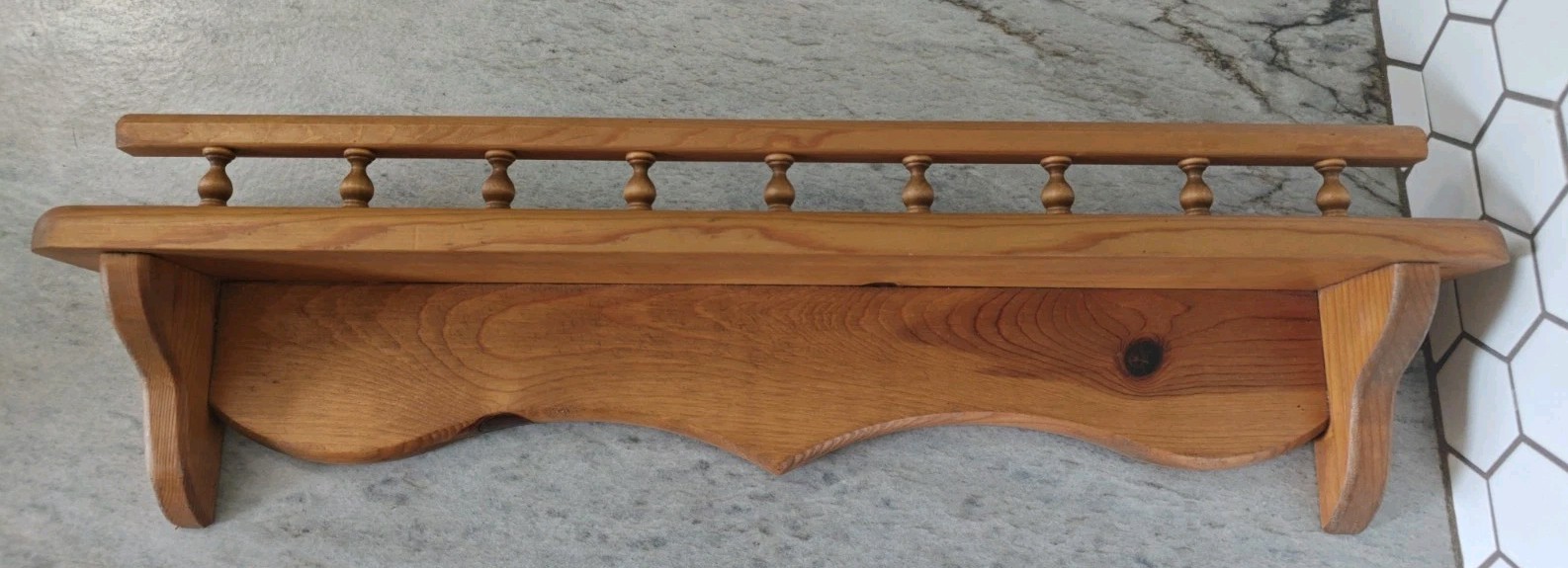 Vintage Wood Shelf Wall Art Decor Home Ledge Display Knickknack cottage core eco