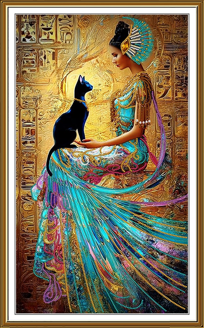 DIY Bead embroidery kit "Egyptian" Lady Craft Art Unique Gift