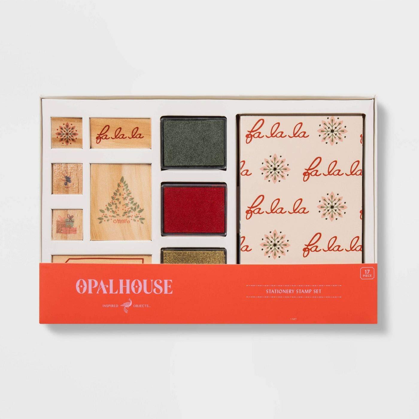 25 Piece Holiday Stationery Stamp Set by Opalhouse Unique Gift