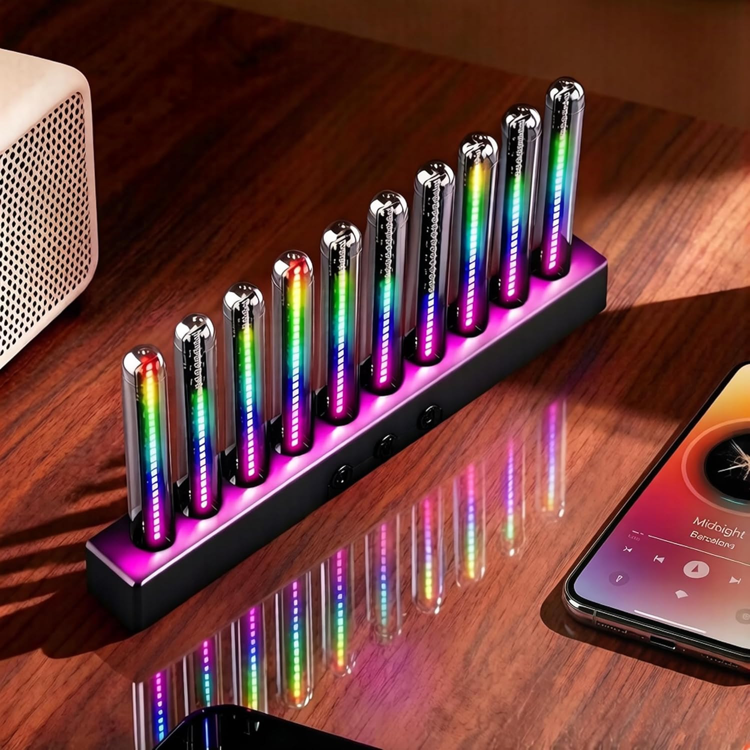 Audio Visualizer Gadget Rechargeable RGB Sound Activated Light Bar, 250 Pixels M