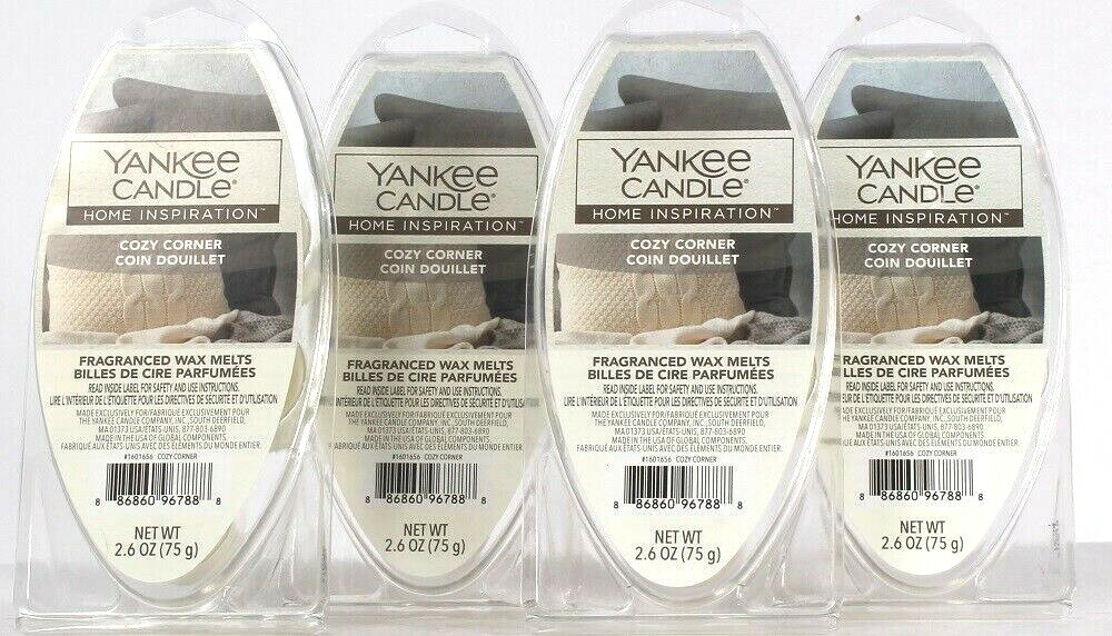 4 Yankee Candle Home Inspiration 2.6 Oz Cozy Corner 6 Ct Fragrance Wax Melts