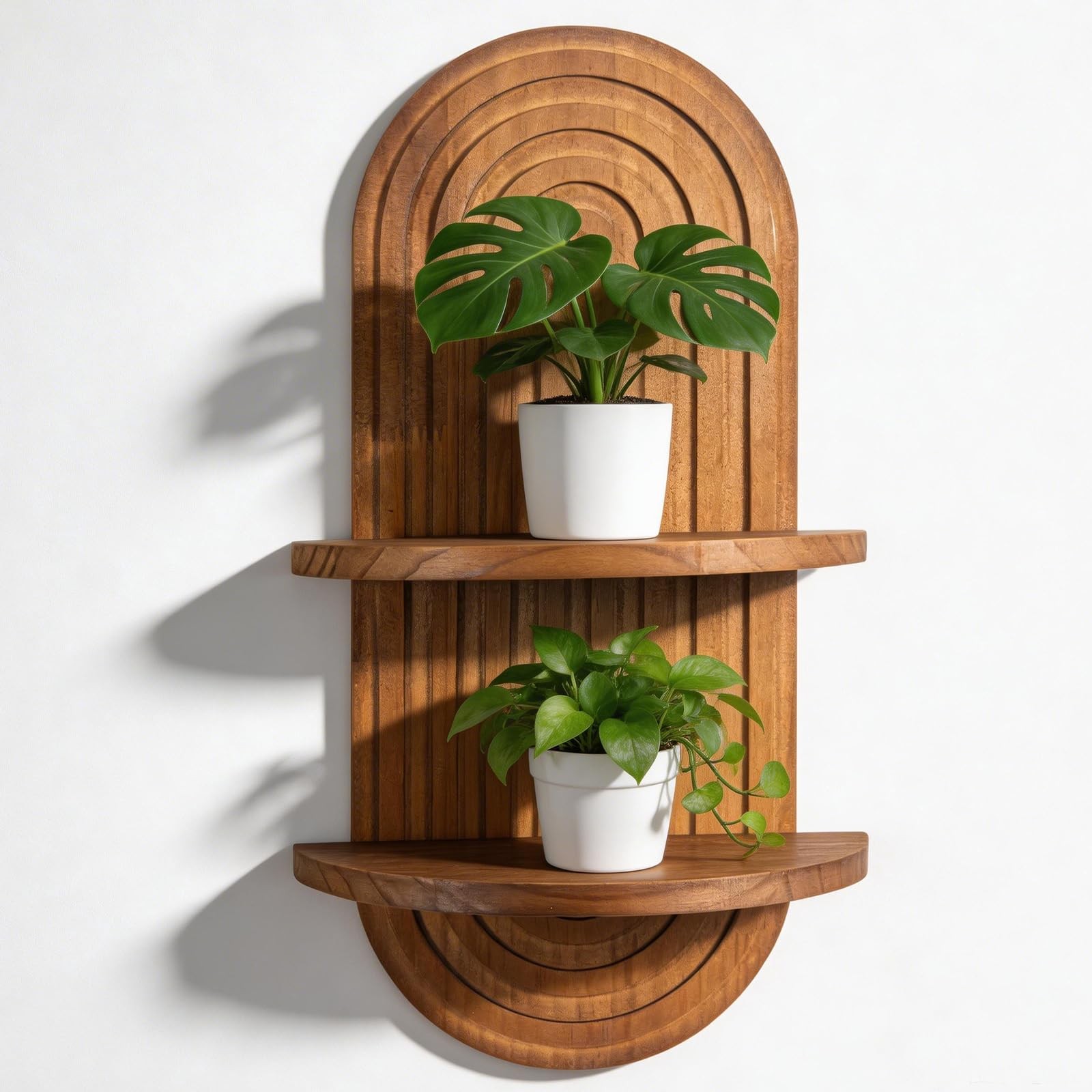 Boho Wall Shelf Decor Plant Wall Shelf Mid Century Modern Decor Hanging Plant...