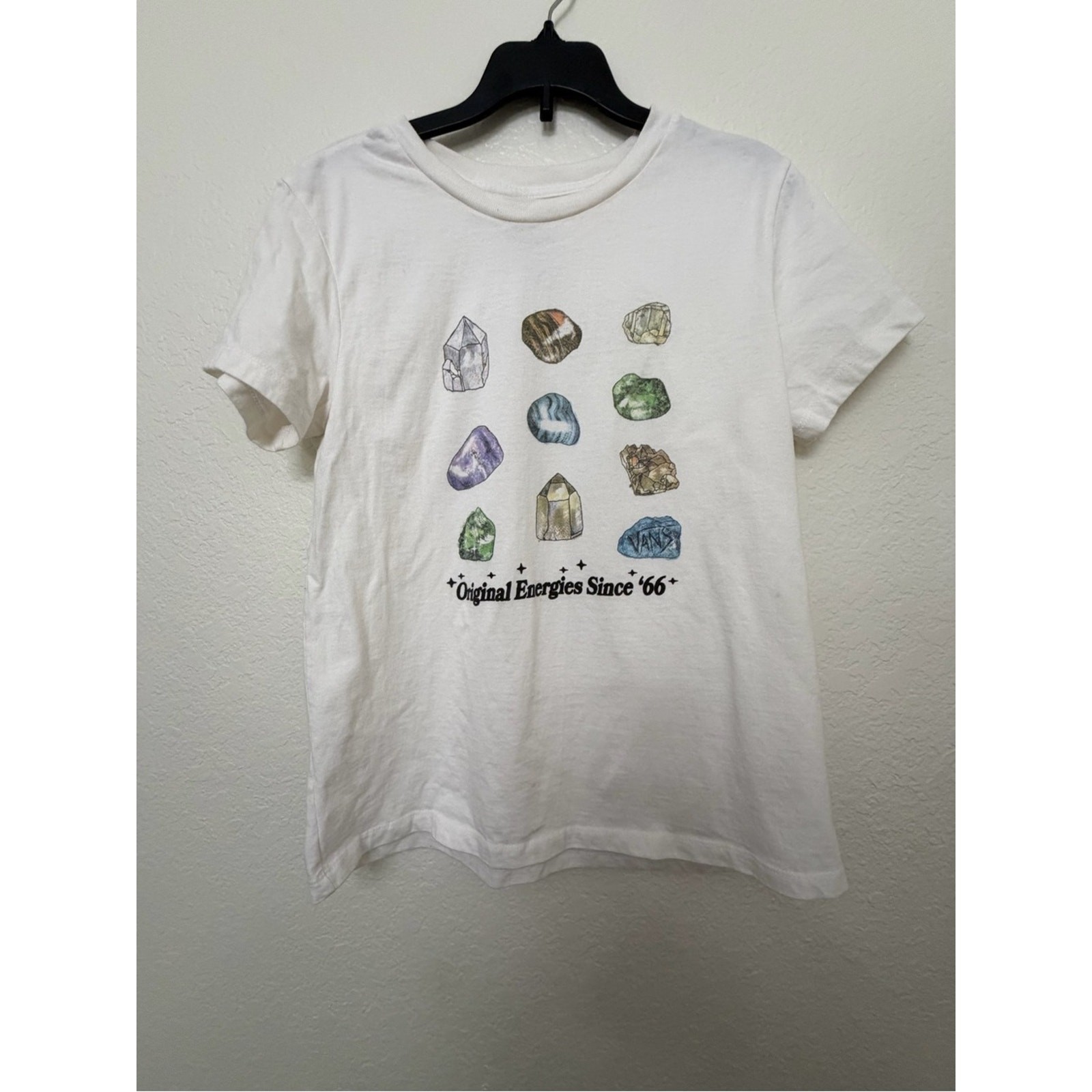 Vans Crystal Graphic T-Shirt White Medium Original Energies Since ’66 Tee Sz M