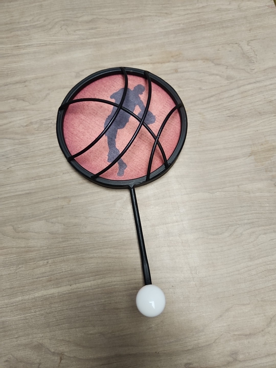 Basketball Wall Hook, Sporty Interior Design, Wall Mounted Decor, 5.25 Inches!.