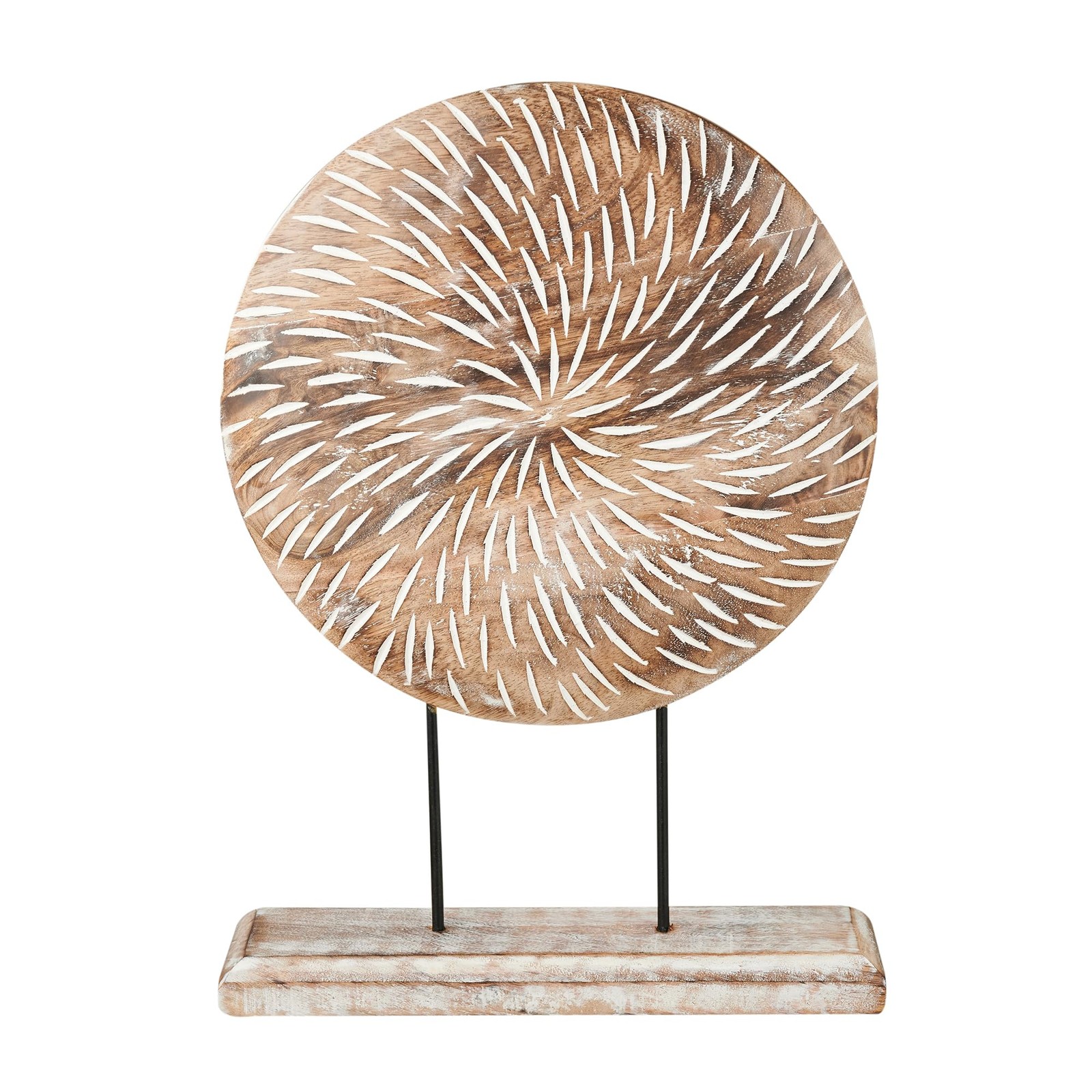 Farmhouse Table Sculpture Home Decor Statue Mandala Carved for Modern Home 10...