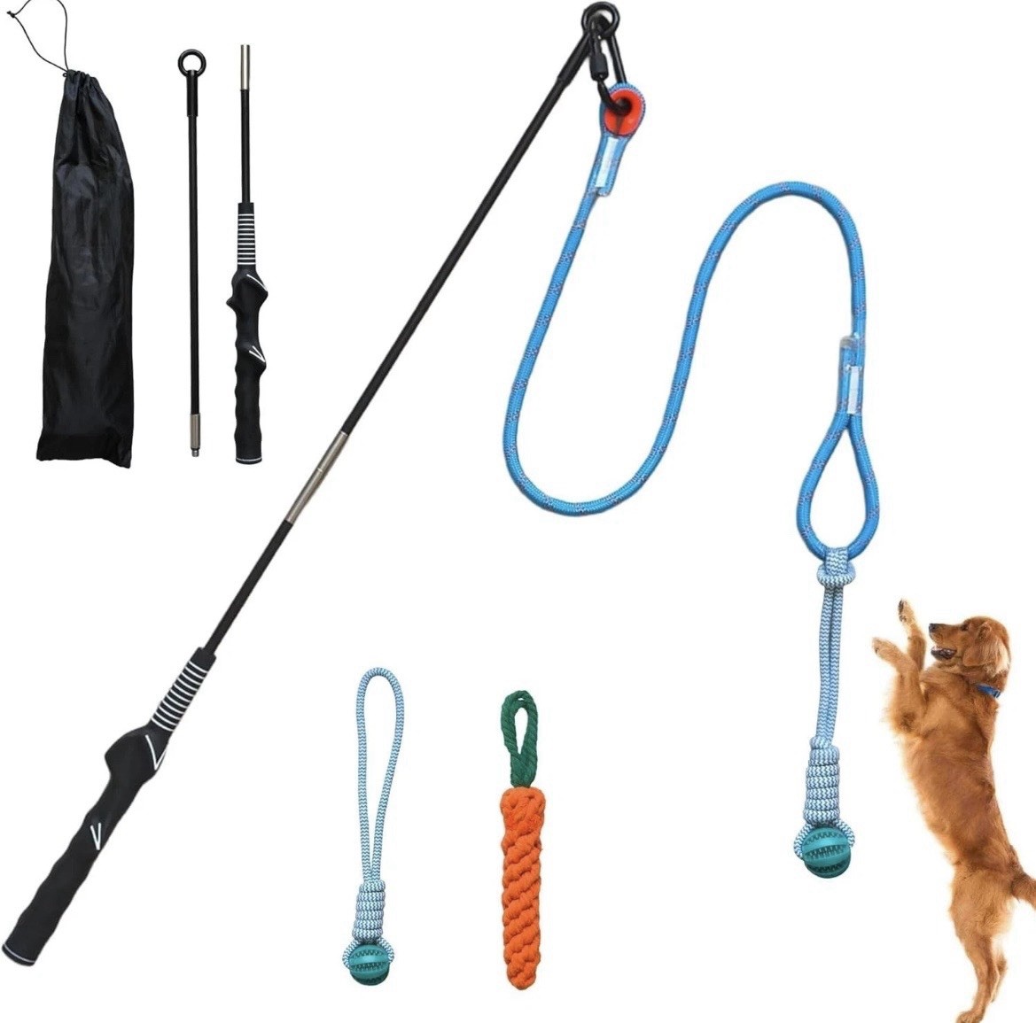 Pole For Dogs Tether Tug Toy Interactive Durable Chew Ball Exercise Training
