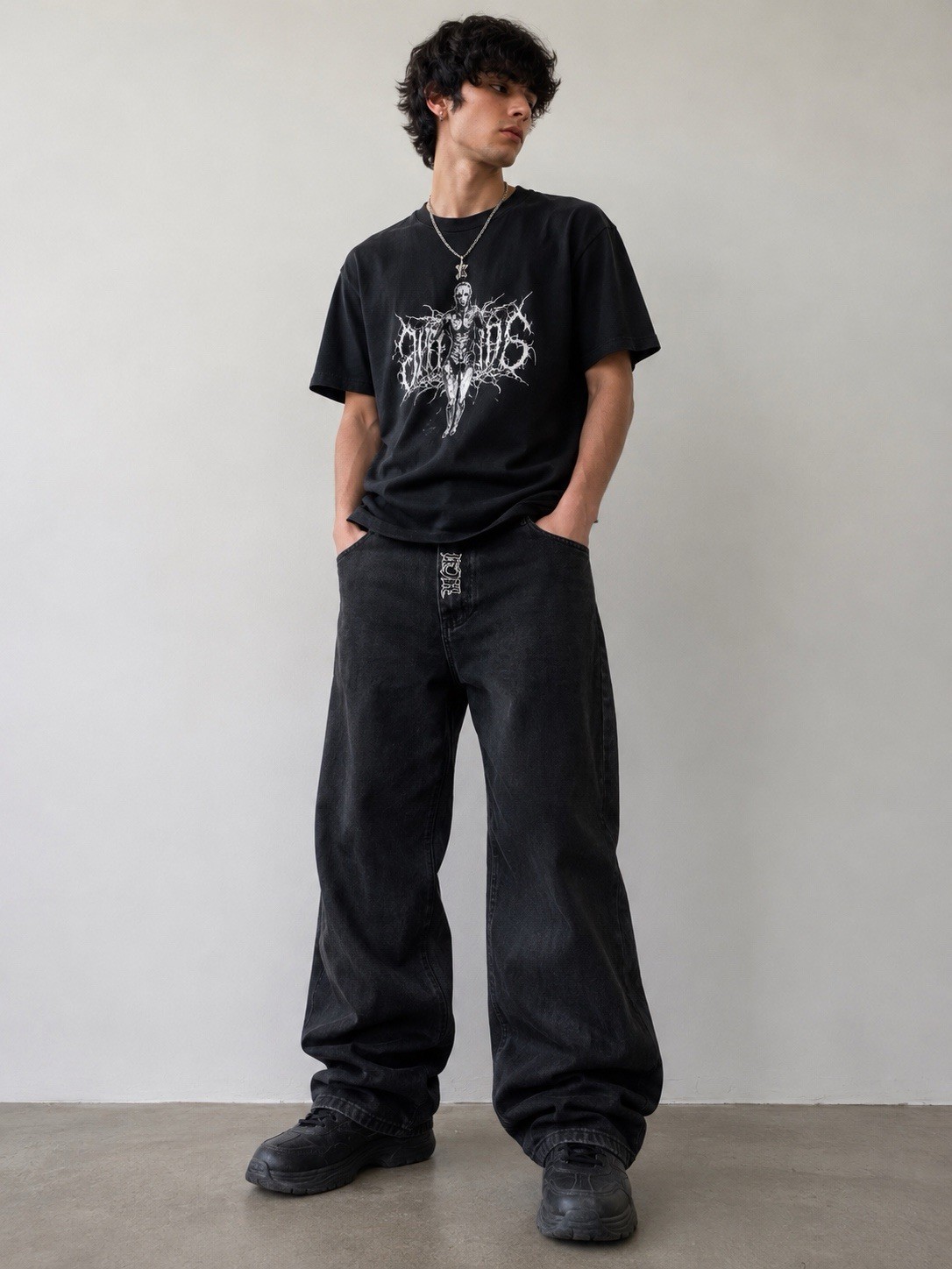 Mens goth Punk Jeans