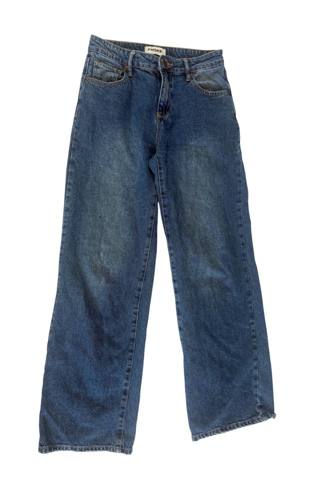 RSQ Womens Baggy Jeans Size 25 Blue Denim Wide-Leg Relaxed Fit Y2K Streetwear
