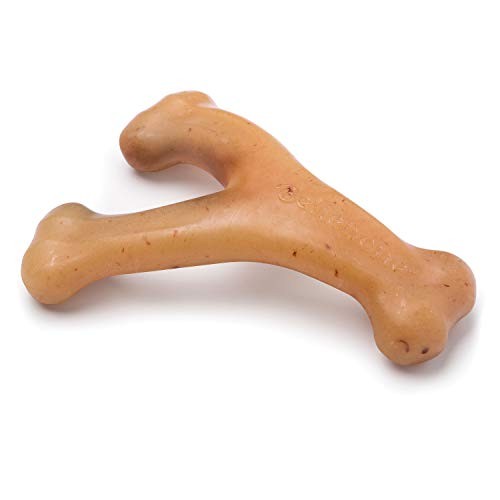 Real Bacon Durable Wishbone Dog Chew Toy for Aggressive Small REAL Chicken