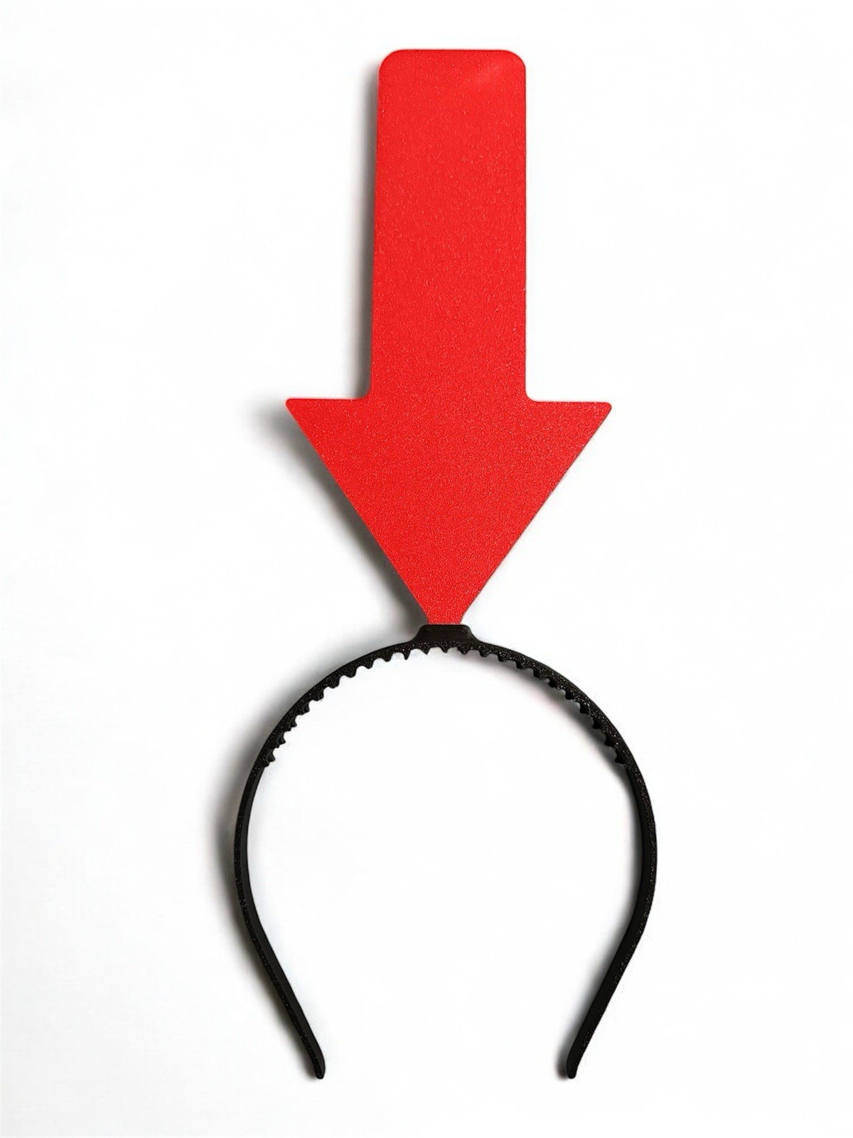 Red Arrow Headband Pointing Down Novelty Accessory Fun Costume Piece