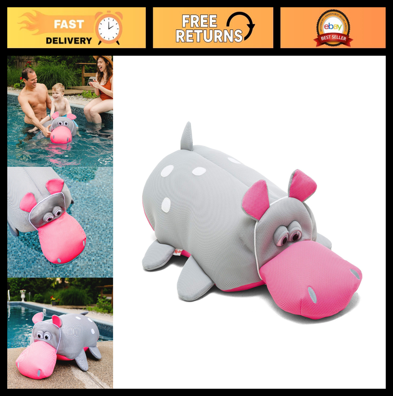 Colorful Animal Pool Float Toy for Pets - Fun Water Play Accessory, Durable & Sa