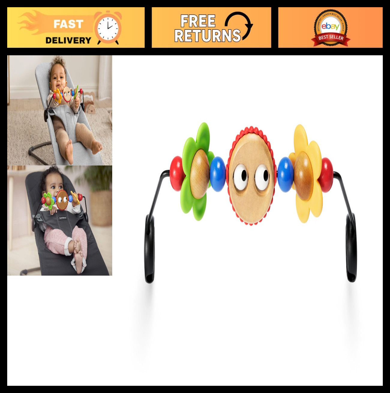 Bouncer Toy with Googly Eyes for Infants - Fun & Engaging Baby Play Accessory