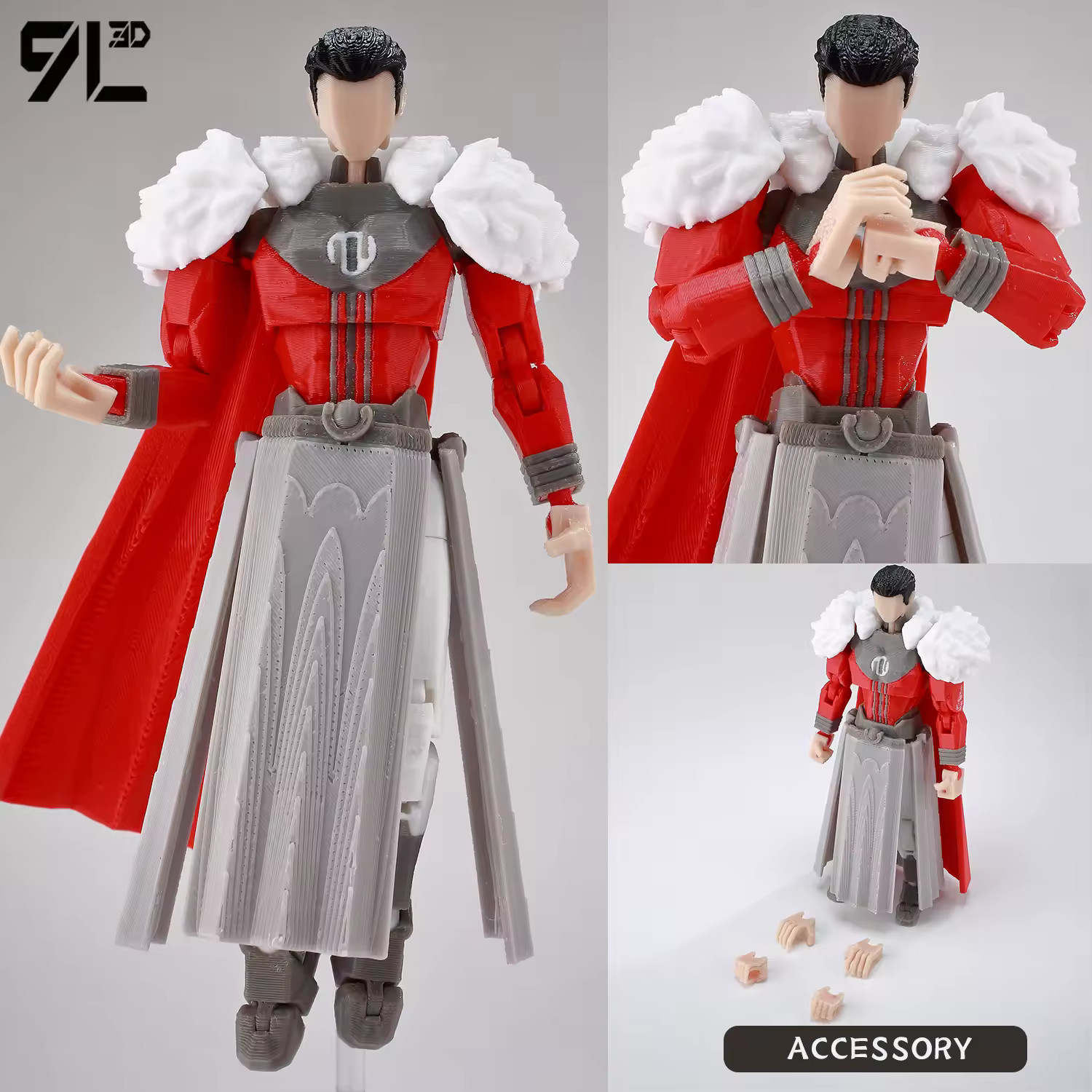 Tech Jacker 3D Printed Action Figure T13 Emperor Cape Collectible Birthday Gift