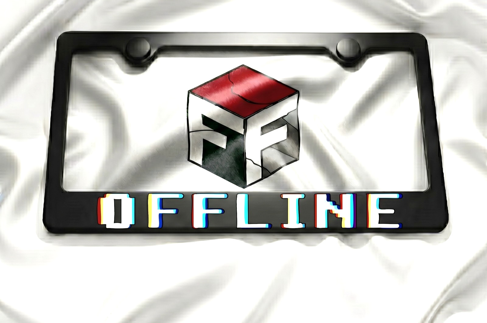 OFFLINE License Plate Frame Metal | Gaming Meme PC Lazy Network IT Tech Gift USA