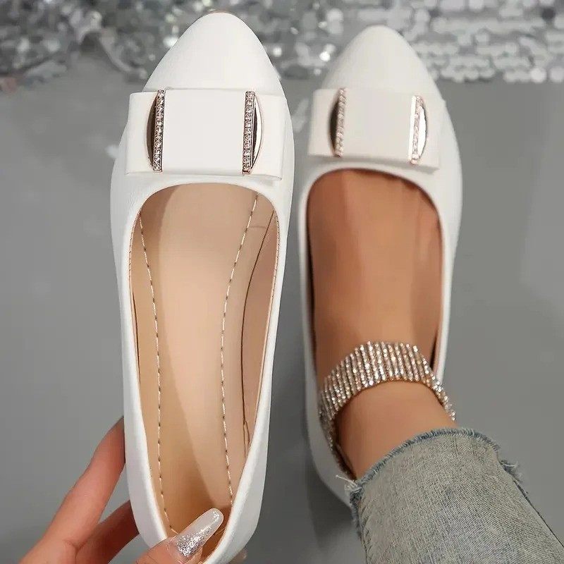 Women'S Elegant Slip on Loafers Lightweight Casual Office Flat Dress Shoes