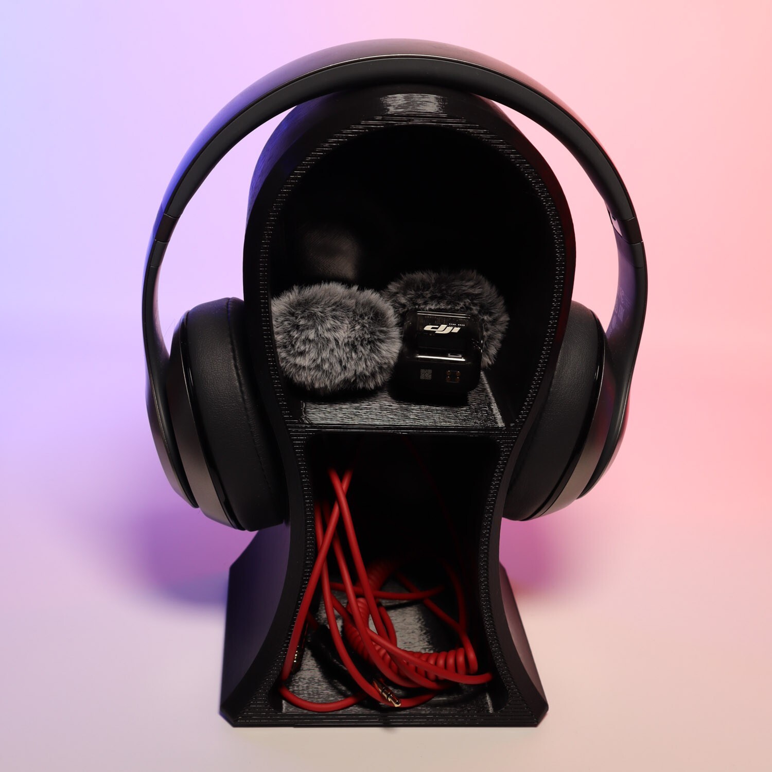 Headphone Stand with Storage Organizer Gaming Accessory Desk Storage Headset Hol