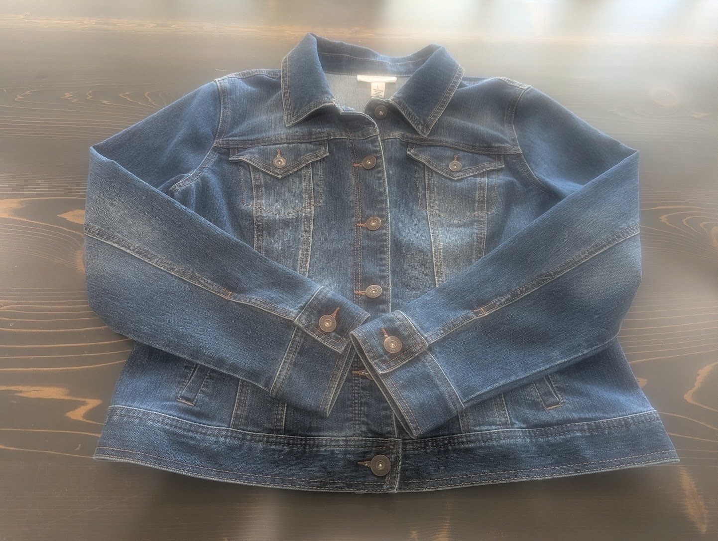 Blue Jean Denim Jacket Style & Co Size L