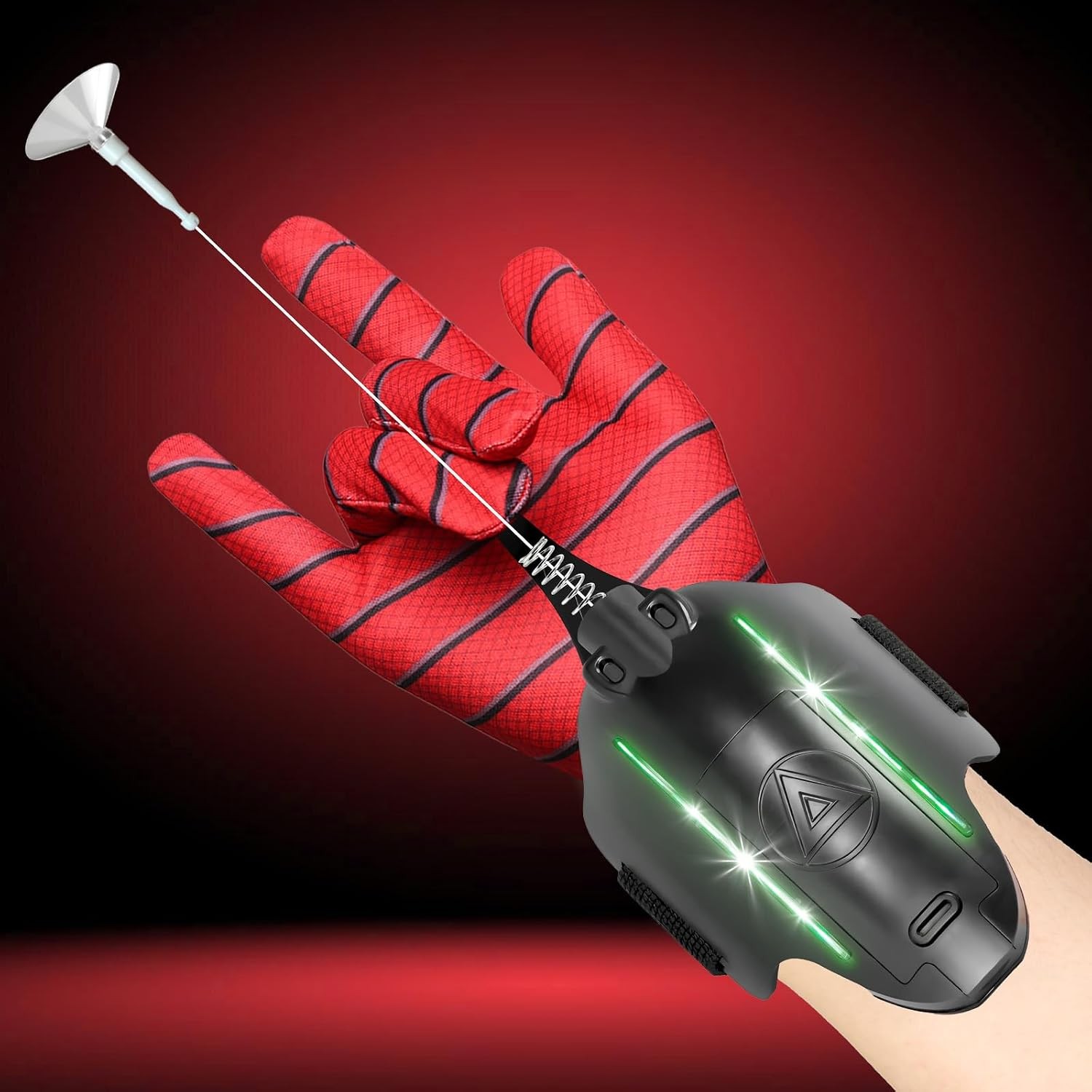 Spider Web Shooter with LED Light - 3.0 Spider Web Launcher Toy, Cool Gadget Web