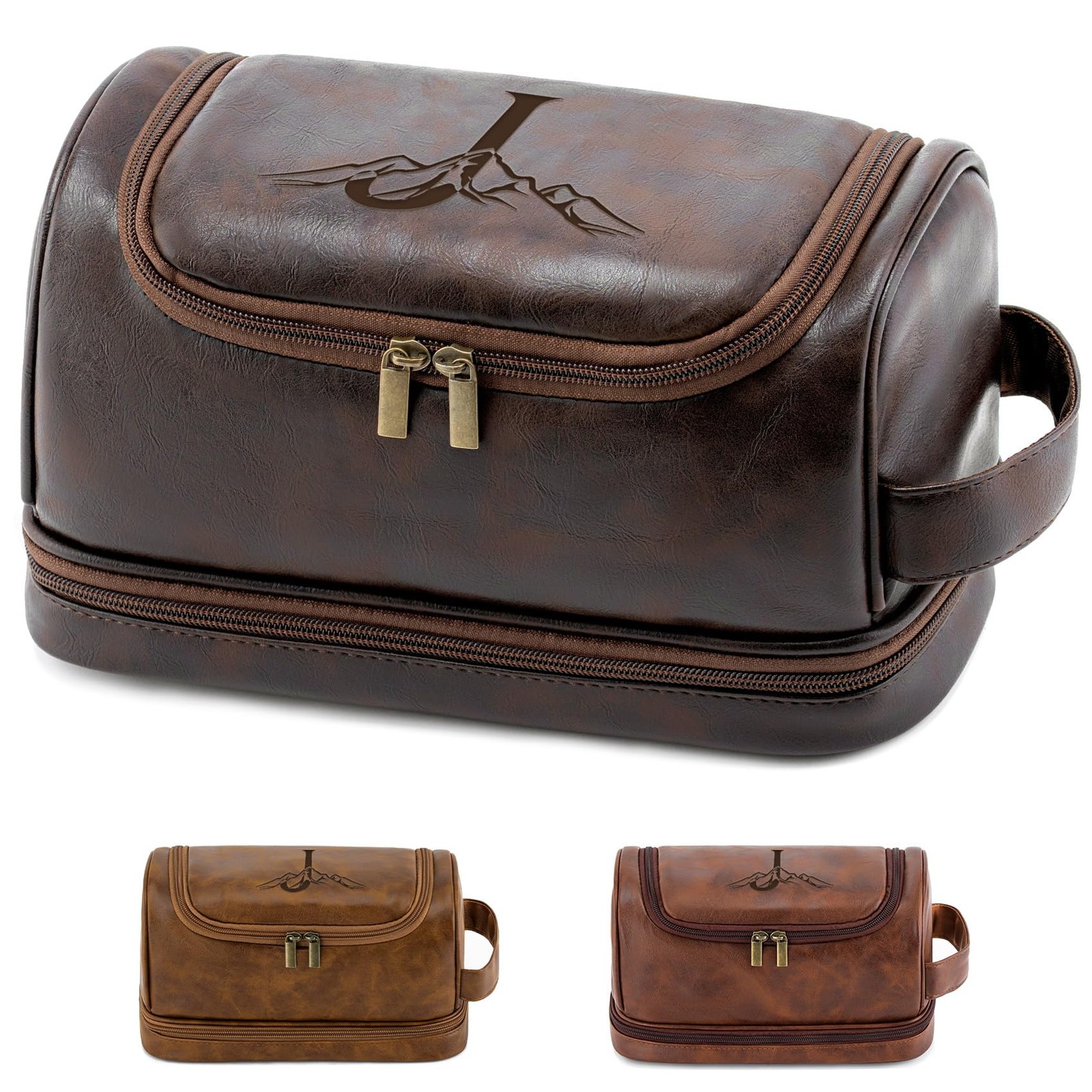 Personalized Toiletry Bag Fathers Day Gifts for Men Dad Husband, Custom Initi...