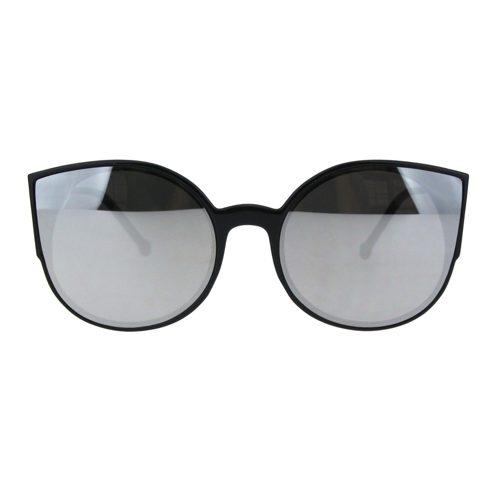 Womens Round Cateye Sunglasses Trendy Retro Fashion Shades Mirror Lens UV 400