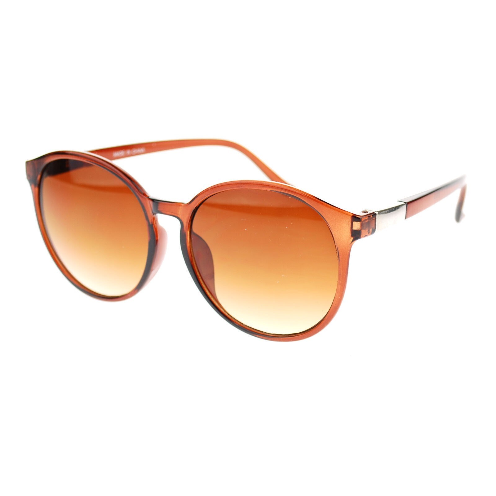Women's Trendy Fashion Sunglasses Cute Oversized Round Shades Brown