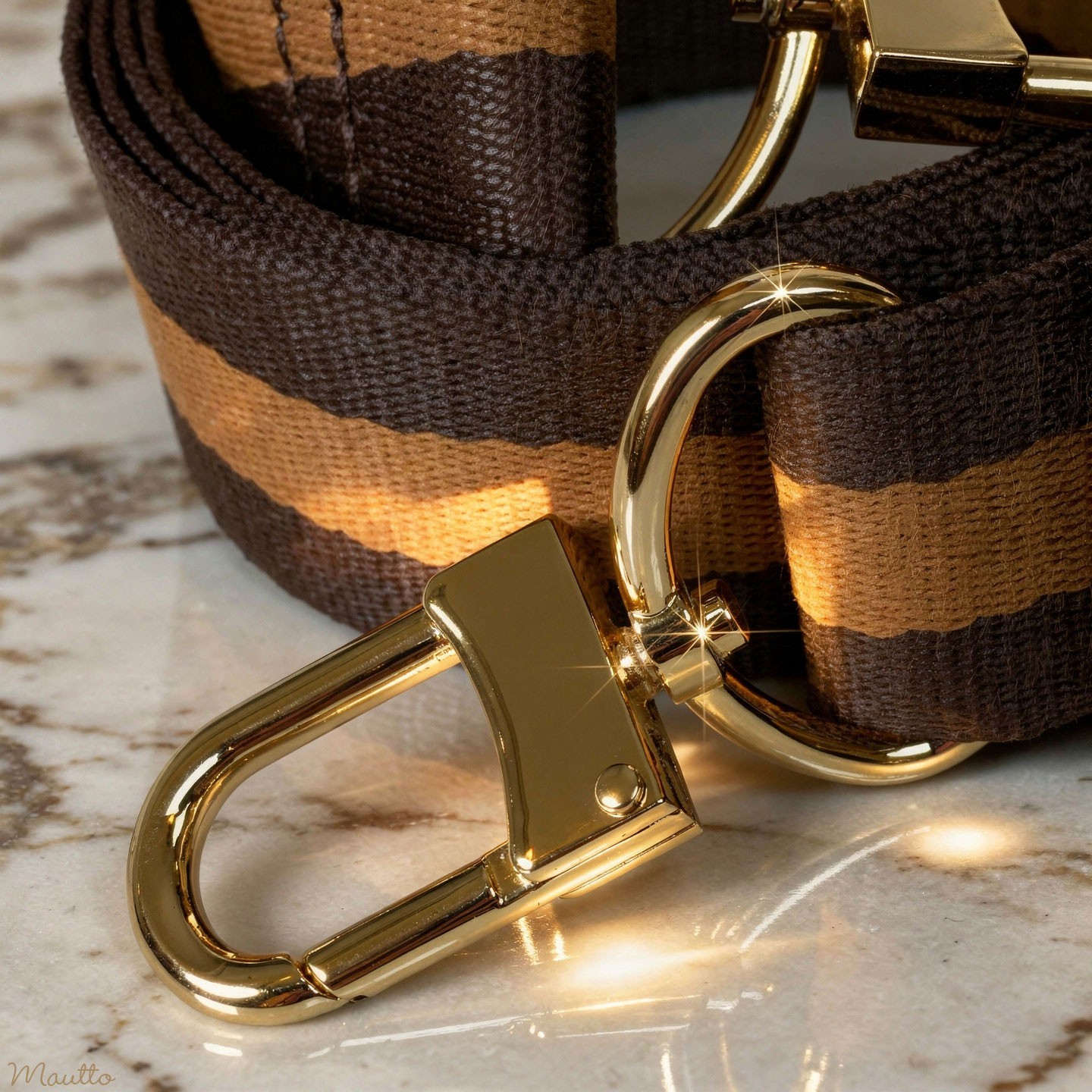 Dark Brown & Golden Honey Strap for LV Purses/Bags - Adjustable Crossbody Length
