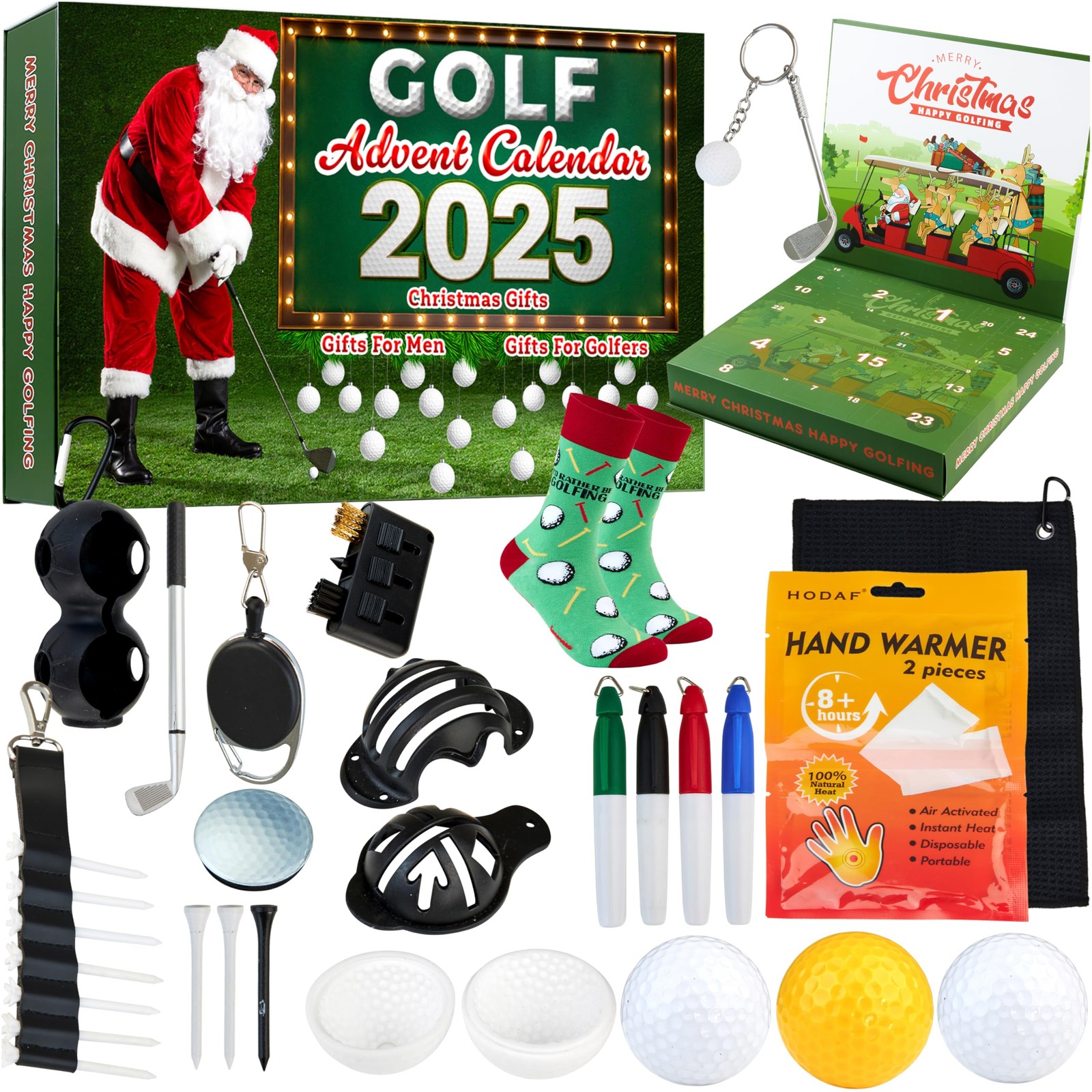 KreativeKraft Golf Advent Calendar 2025 for Men Adults Christmas Countdown Ca...