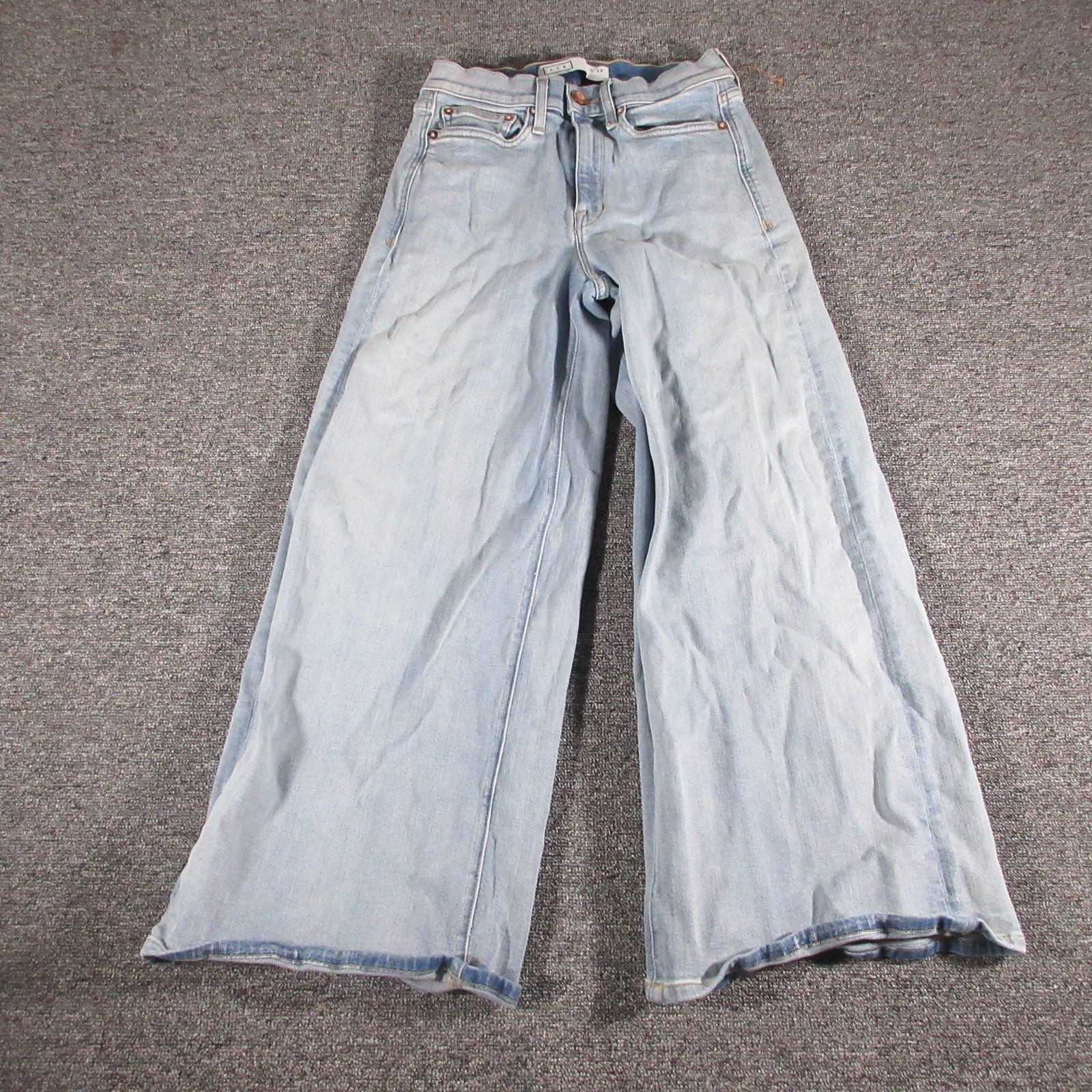 AYR Jeans Womens 26 Light Wash Blue High Rise Wide Leg Denim Pants Casual Style