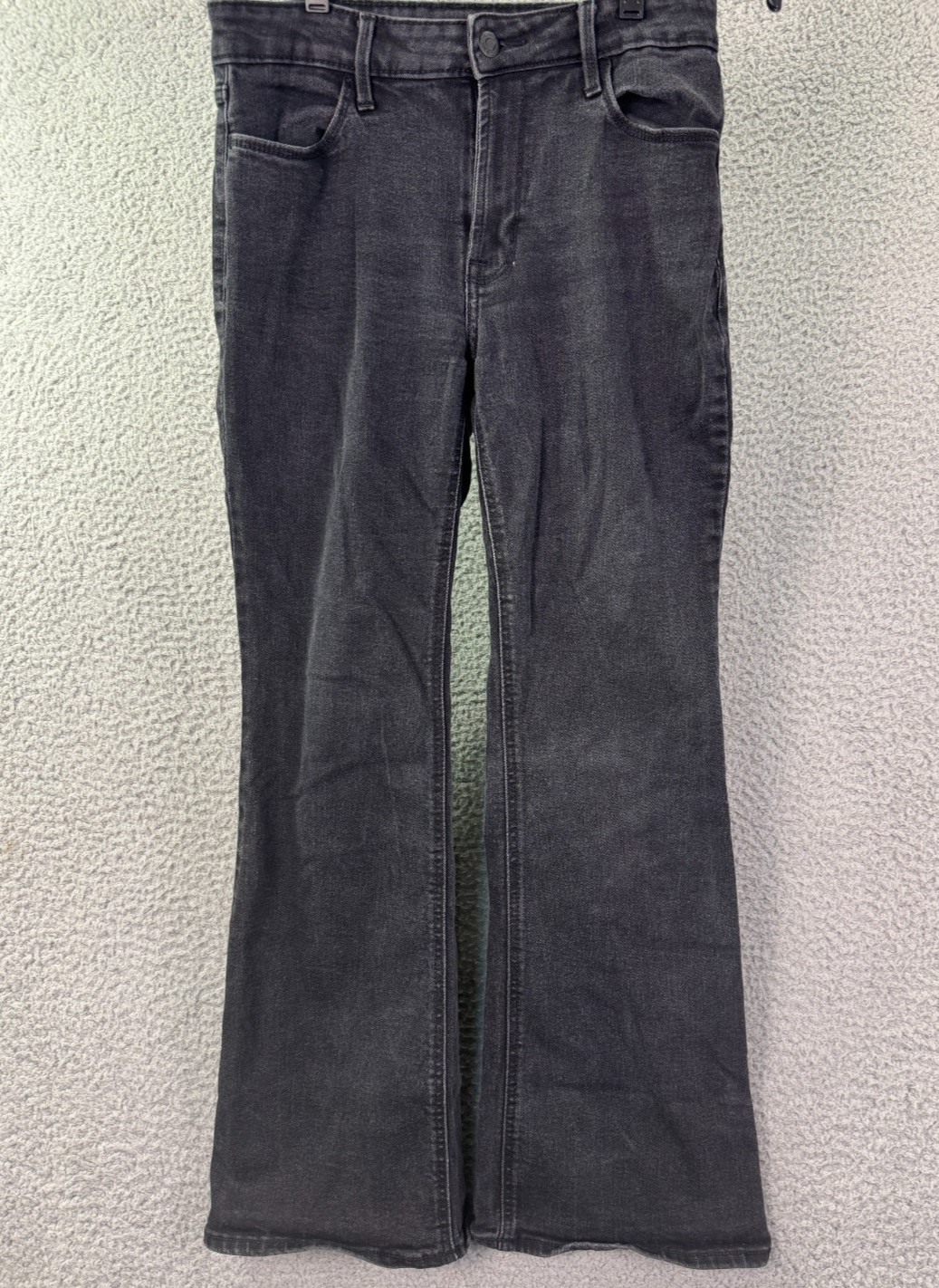 Old Navy High Rise WOW Flare Jeans Womens 28 Black Stretch Denim