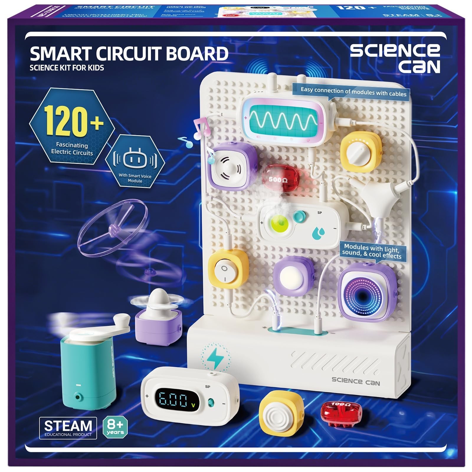 Science Can STEM Toys for Ages 8-13, Circuit Board with Smart Voice Control, ...