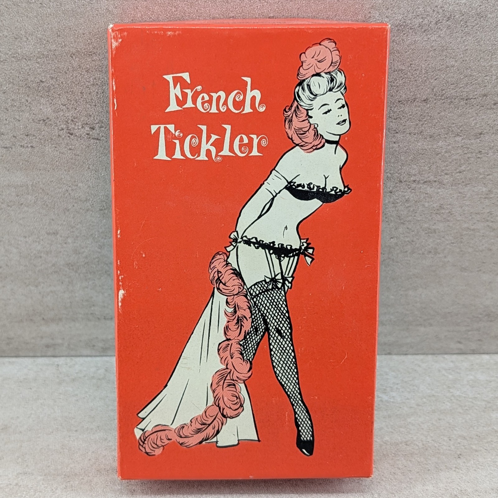 Vintage Golden's French Tickler Novelty Middle Finger Rubber Joke Gag Gift Box
