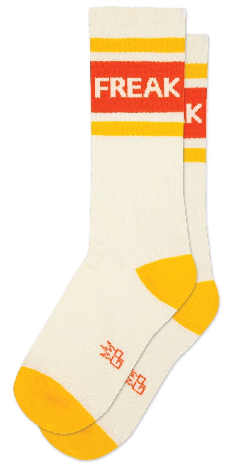 FREAK Socks by Gumball Poodle Unisex Ribbed Gym Crew Sock Novelty Statement Sock